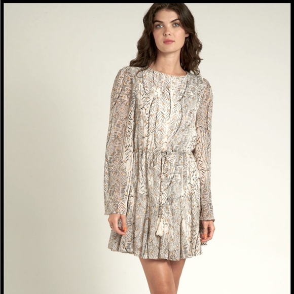 EN CREME PRINT LONG SLEEVE FLARE SKIRT DRESS ❤️IN STORES❤️ - Picture 3 of 5